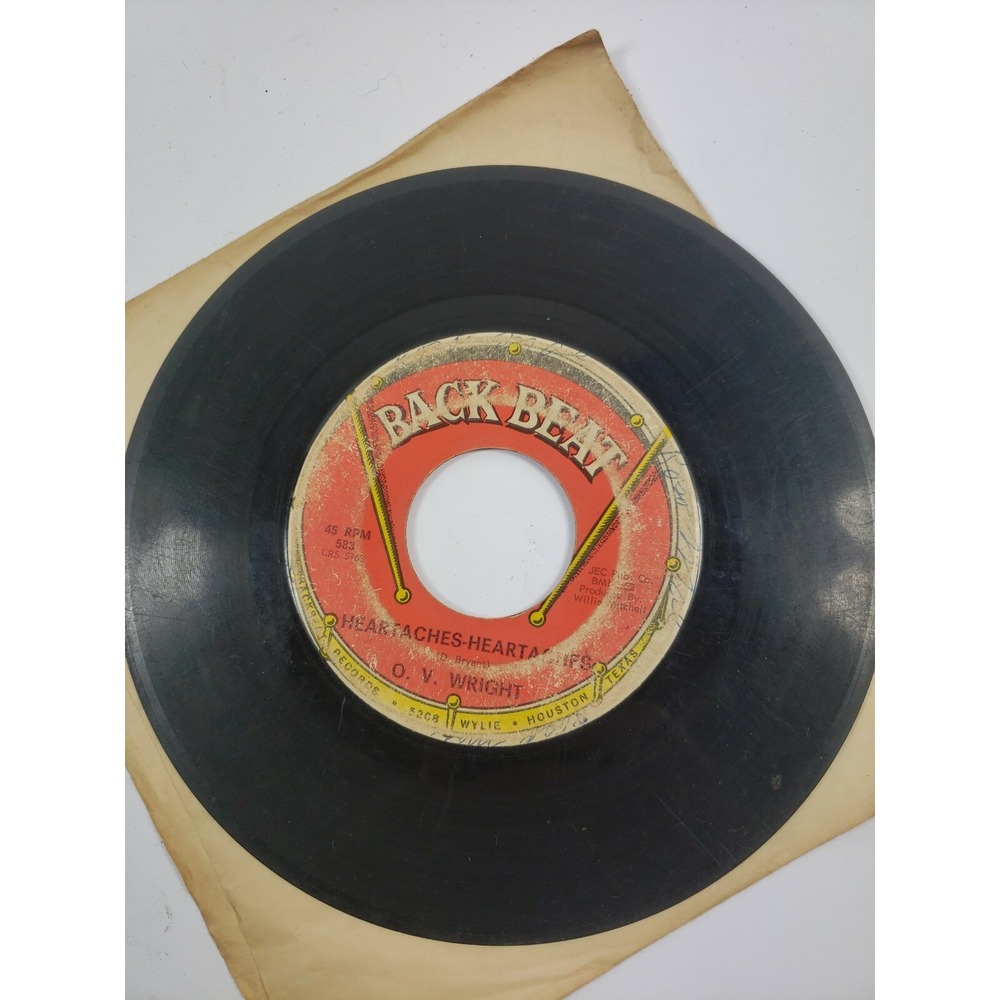 O. V. WRIGHT, HEARTACHES-HEARTACHES, BACK BEAT#583, FUNK & SOUL 45 RECORD, 1967